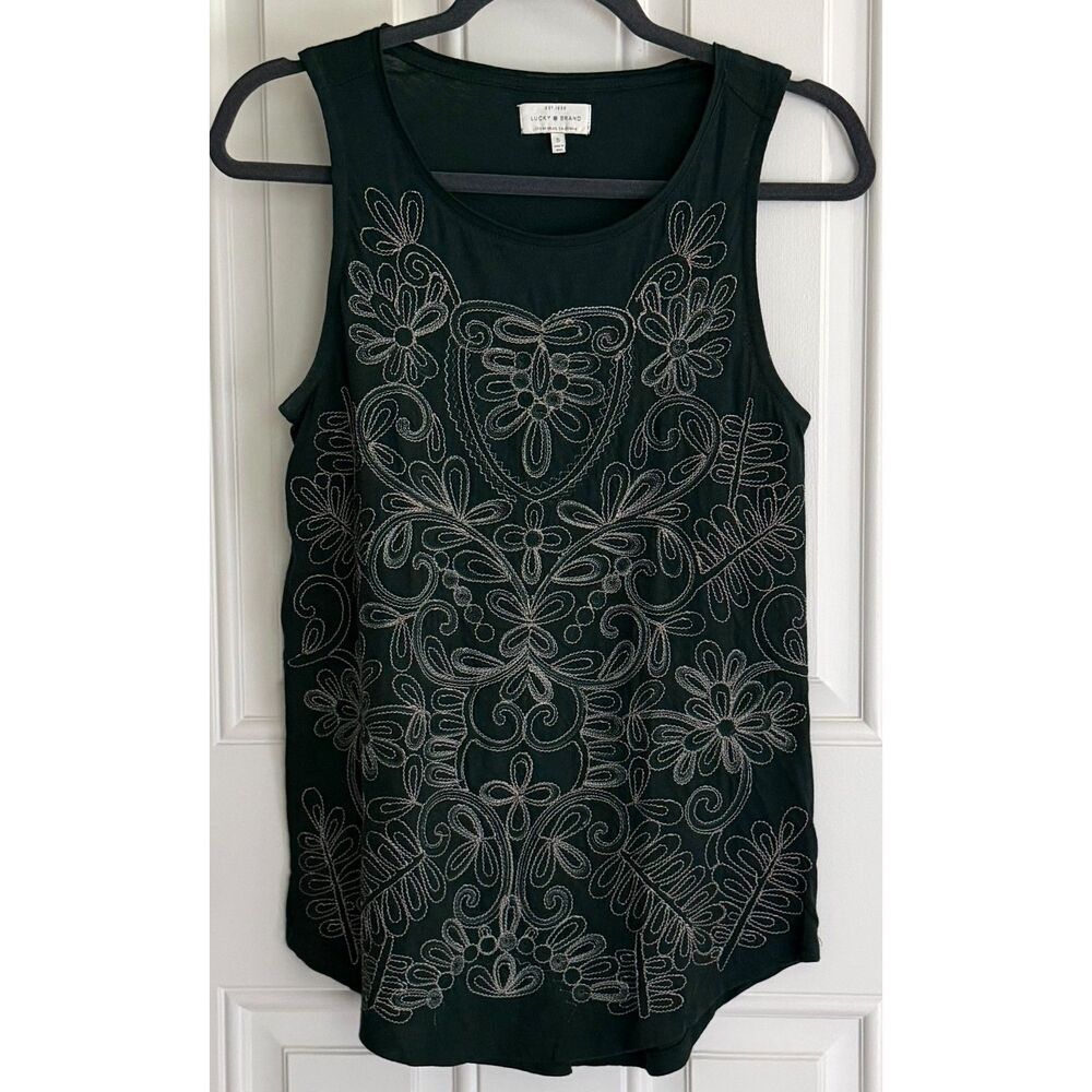 Lucky Brand Women's Embroidered Tank size S
